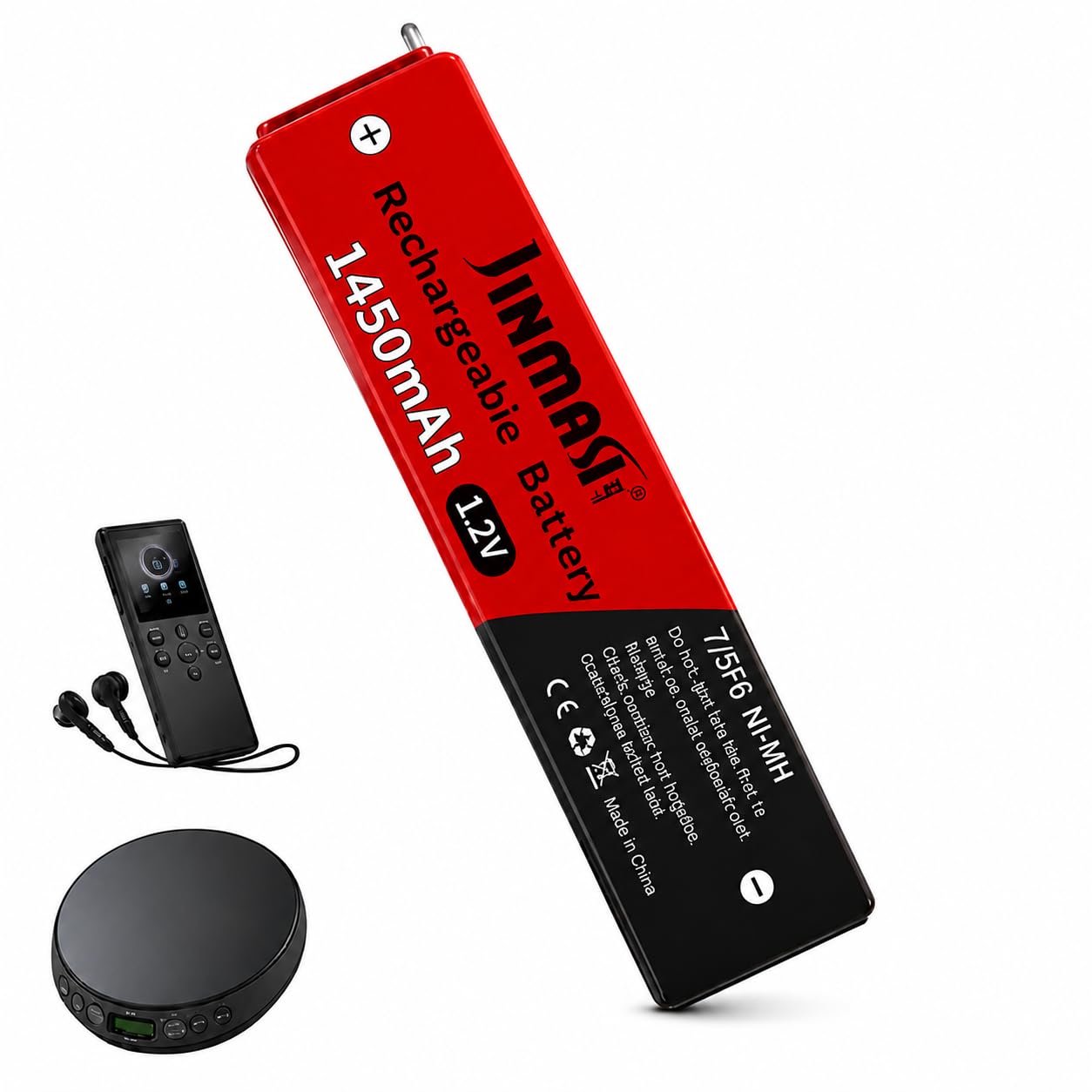動作確認⭕️SONY WALKMAN WM-EX7 カセットプレーヤー ガム電池 Amazon | 365COM 互換品 ガム電池 1.2V 1450mAh ニッケル水素充電池